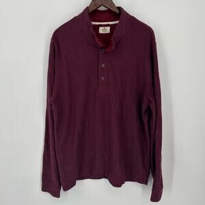 Marine Layer Maroon Henley Shirt